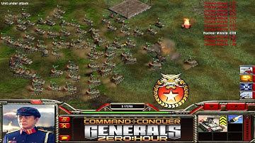CHINA NUKE - Command & Conquer Generals Zero Hour - 1 vs 7 HARD Gameplay - Last Stand