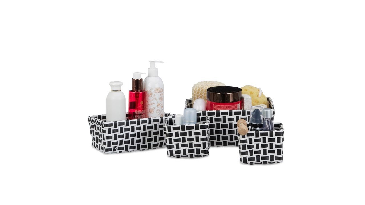 Aufbewahrungskörbe 4er Set geflochten - YouTube