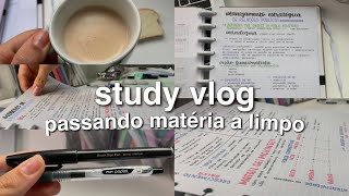 STUDY VLOG produtivo | passando matéria a limpo e estudando para a faculdade 🧠👩🏼‍💻