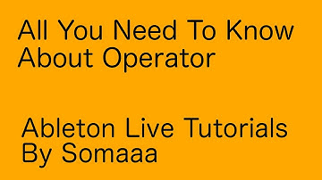Ableton Instrument -  Operator Pt 2