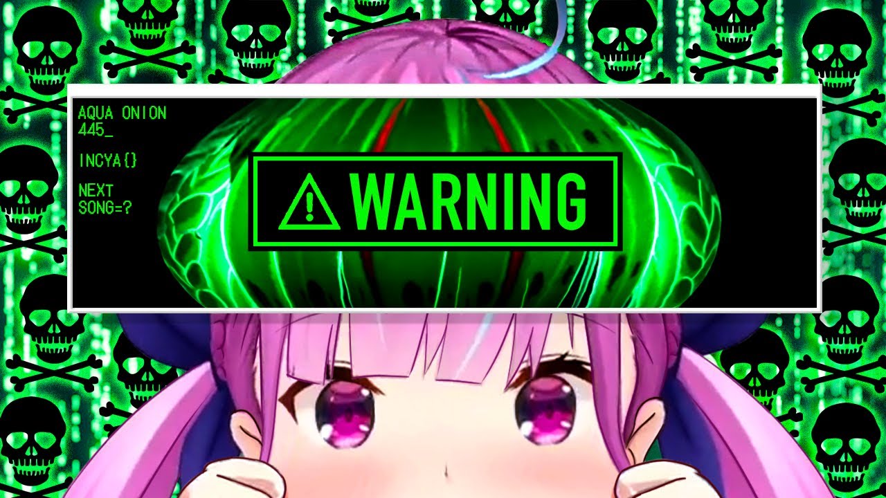 自分のPCがハッキングされたと勘違いして絶句する湊あくあ