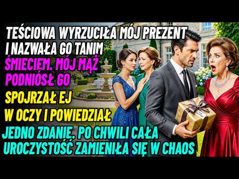 Eściowa wyrzuciła prezent i obraziła moją matkę.Mąż podniósł go i podjął szokującą decyzję dla niej!