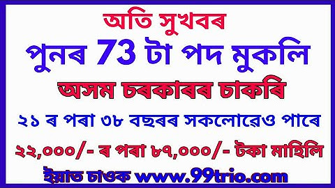 Latest Assam Government Job Recruitment in APSC for Child Development Officer || Save Biodiversity