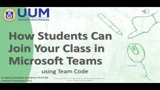 How students join Class in Microsoft Teams Using Team Code