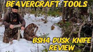 BEAVERCRAFT  BSH4 DUSK KNIFE REVIEW  & BOIL UP