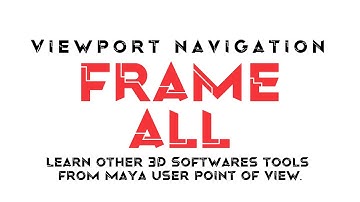 Viewport Navigation - Frame all (Maya, 3Ds Max, Blender, Cinema4D, Houdini, Modo, Lightwave)