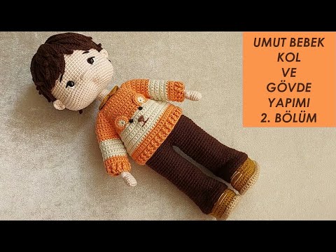 Amigurumi Erkek Umut Bebek 2. Bölüm (amigurumi doll tutorial English subtitle)