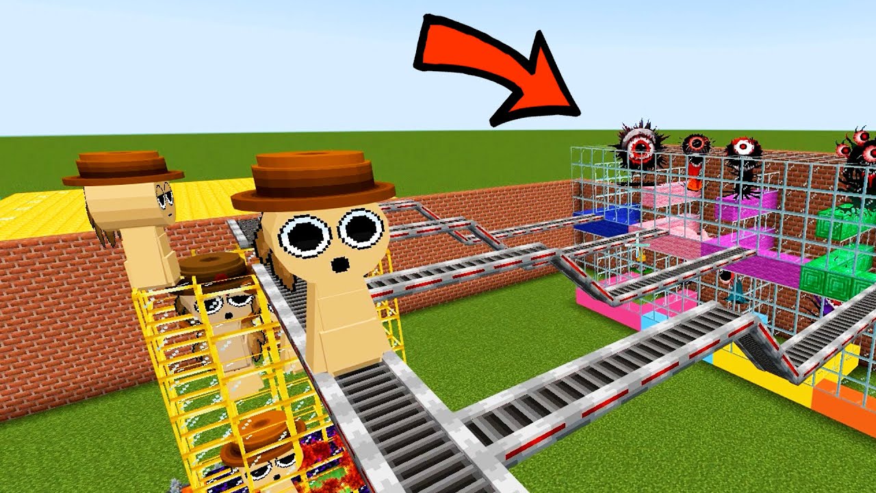 Incredibox Sprunki & HORROR SPRUNKI & MAZE MAP & ROOM | Minecraft Bedrock / Ep.209  #sprunki