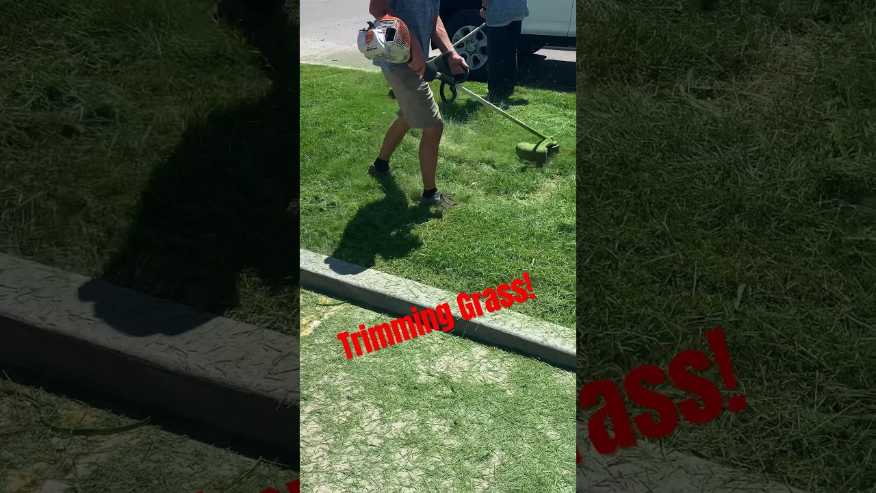 Mowing down grass!🤟🏼 