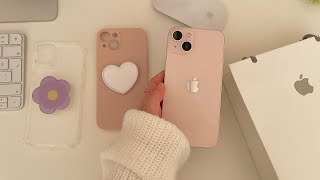iPhone 13 aesthetic unboxing & accessories ✨