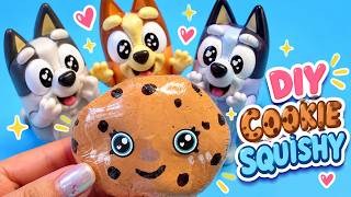 Bluey DIY Cookie Squishy 🍪 Cute Chocolate Chip Cookie Clay Craft!
