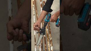 Chainsaw Drill 😱Attachment  converts  standard electric drill into mini chainsaw #tools #shortsfeed