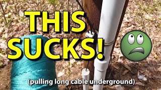 Pulling Long Cable Through Underground Conduit