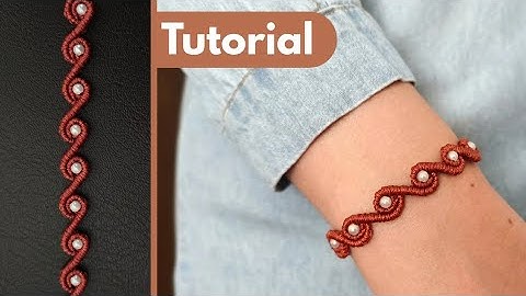Micro macrame bracelet tutorial with pearls 