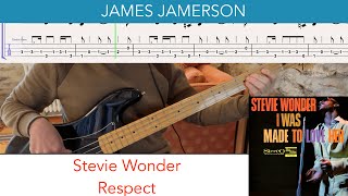 James Jamerson // Stevie Wonder - Respect // bass playalong w/tabs (1967)