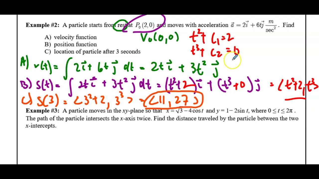 BC Lesson 40 Part 3: Vectors in Motion - YouTube