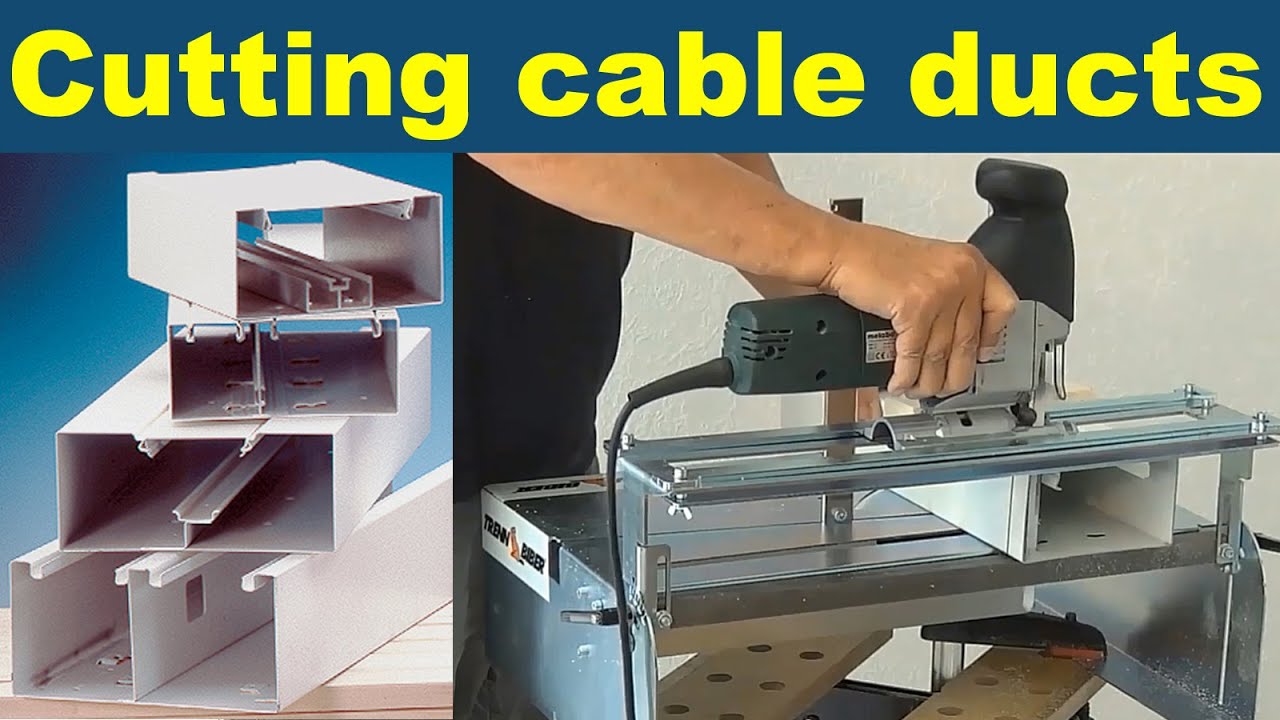 Elektrikere og el-installatører, der saver elektriske kanaler cable duct cutter - by ebay link
