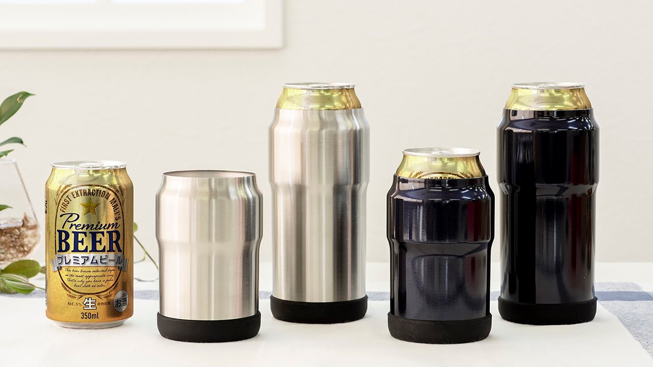 WENS（ウェンズ）保冷缶ホルダー 500ml缶用 シルバー AWCH-500SV