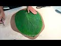 Full process of making glazing and hanging my leaf bowl