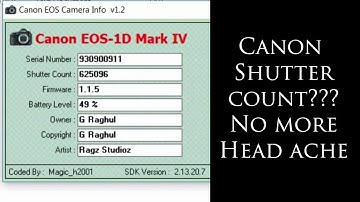 Simple and easy way to check Canon Shuttercount - Download link provided