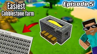 Finally I made the easiest cobblestone farm in my survival world | #5