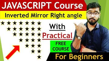 JavaScript Star Pattern Program| Inverted Mirror Right Angle | JavaScript Tutorial