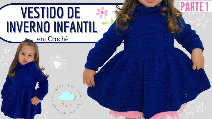Vestido de Crochê Infantil: 60 Modelos e Gráficos Lindíssimos e Muito Fofos  para Se Inspirar!