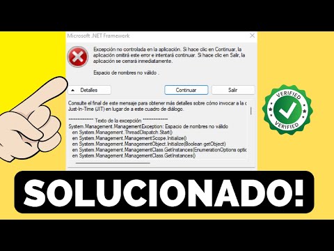 Excepción no controlada en la aplicación .NET Framework Windows 7/8/10/11