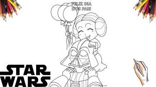 How to Draw Darth Vader and Princess Leia | Father's Day Special | Star Wars | Step-by-Step