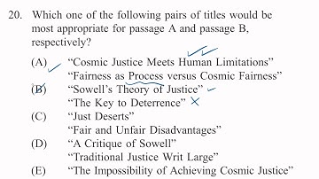 LSAT reading comprehension law passage: Sowell main point