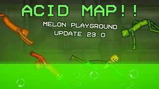 New Acid Map in MELON PLAYGROUND! Showcase | fuss4uss