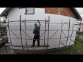 montaža skele  - assembly of the scaffolding for the facade #baumit #work #tricks #homemade