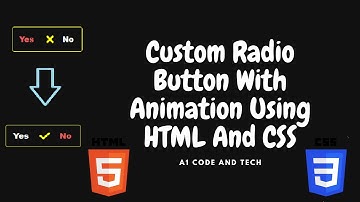 Custom Animation Radio Button Using HTML And CSS | A1 Code And Tech | Suryansh Suryavanshi .