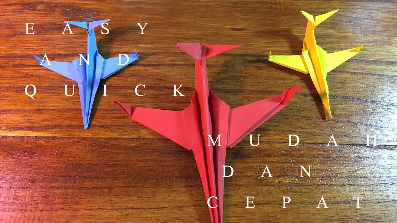 Cara Membuat Origami Pesawat Pesawat Kertas How To 