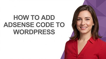 How To Add Adsense Code To Wordpress - AshleyHowTo