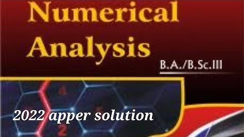 #ba #2022 paper solution numerical analysis 5th semester maths #mdu