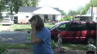 Easter 2011 - Ashley +Ty and the Triplets