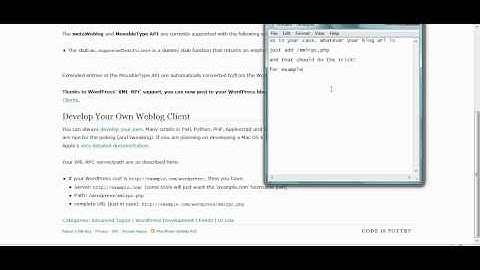 XML RPC and Wordpress - Settings