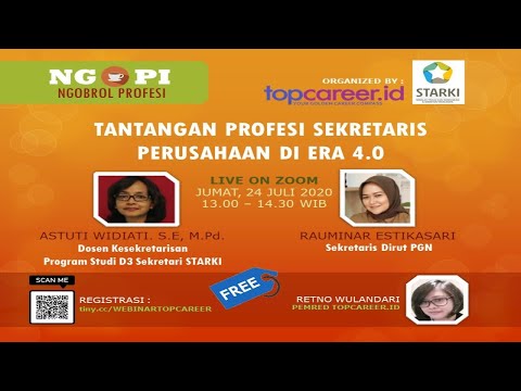 WEBINAR NGOPI-Ngobrol Profesi Tantangan Sekretaris di Era 4.0