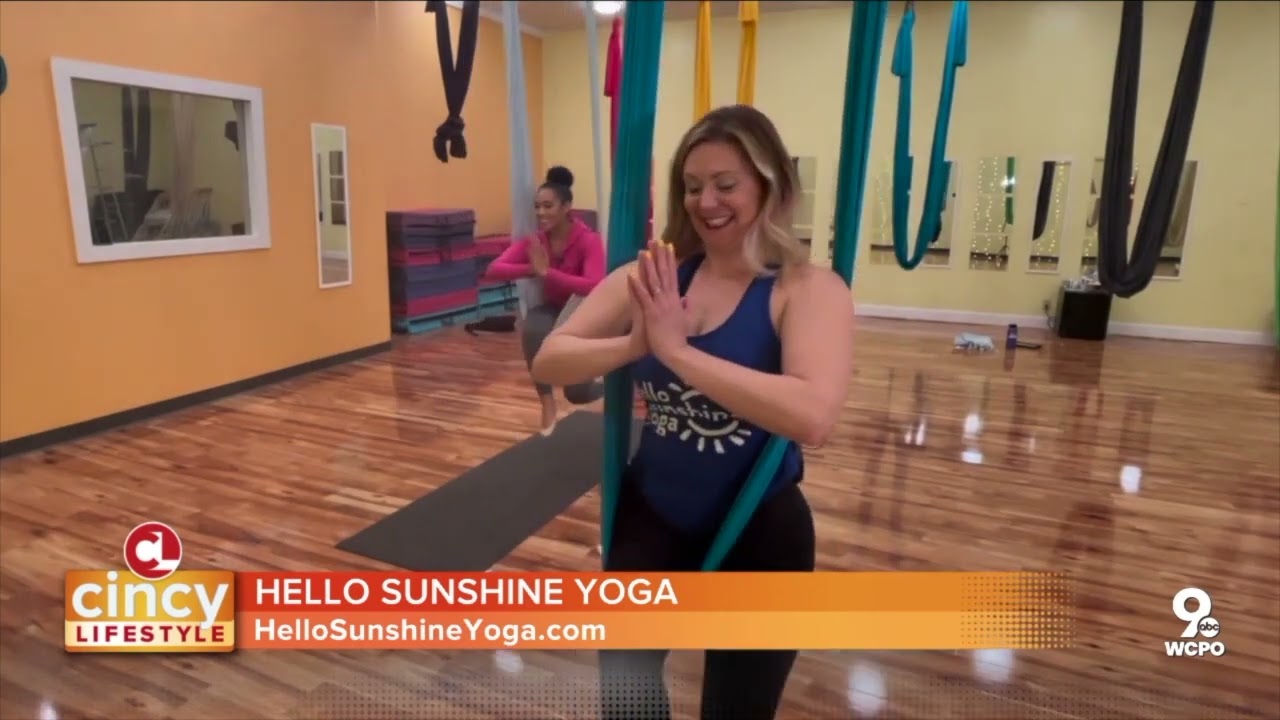 Aerial Yoga with Hello Sunshine Yoga in Cincinnati