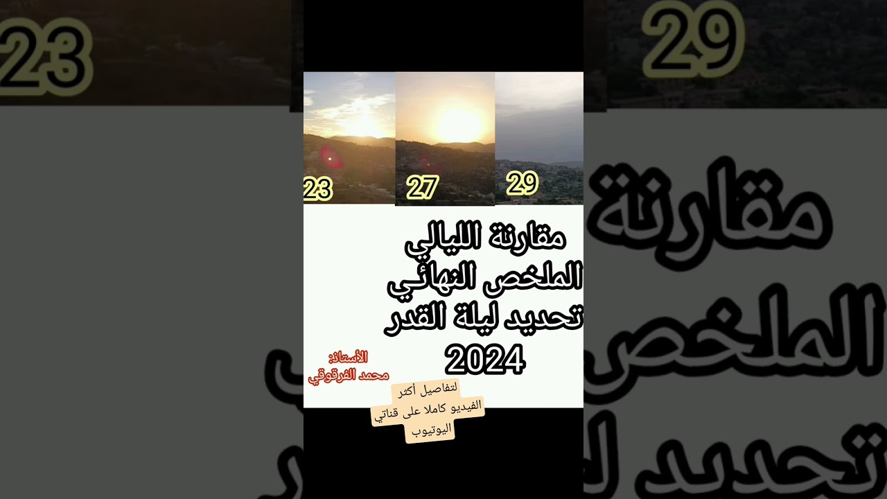 تحديد ليلة القدر لهذا الموسم 2024