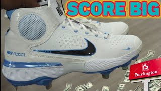 WHAT A CRAZY FIND AT BURLINGTON 🔥 Nike Alpha Huarache Elite 3 Mid Cleats UNC Blue 🤑