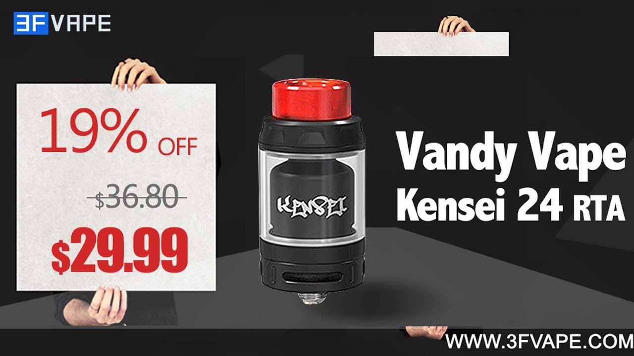 Buy Authentic Vandy Kensei 24 RTA Rebuildable Tank Atomizer Blue