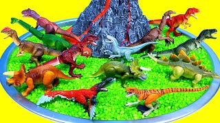 Various Dinosaurs, Make a  Dinosaurs T-rex Triceratops in Vocano island쥬라기월드 공룡 만들기 화산섬