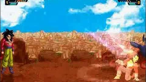 Dbz Mugen Roster Fight: Ssj4 Goku vs Ssj4 Vegeta