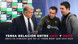 TENSIÓN XAVI-DECO: "Deco airea que no le viene bien que Xavi siga"