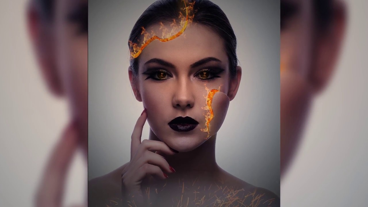 Fire Face Effect Manipulation Tutorial CS6 2017 [Fire