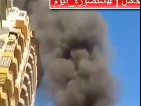 بالفيديو .. حريق معرض صنع في سوريا بـ المشاية ب‏المنصورة‬ كليا اليوم