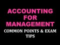 ACCOUNTING FOR MANAGEMENT | COMMON POINTS | EXAM TIPS | FIFTH SEM| CALICUT UNIVERSITY | IMPORTANT