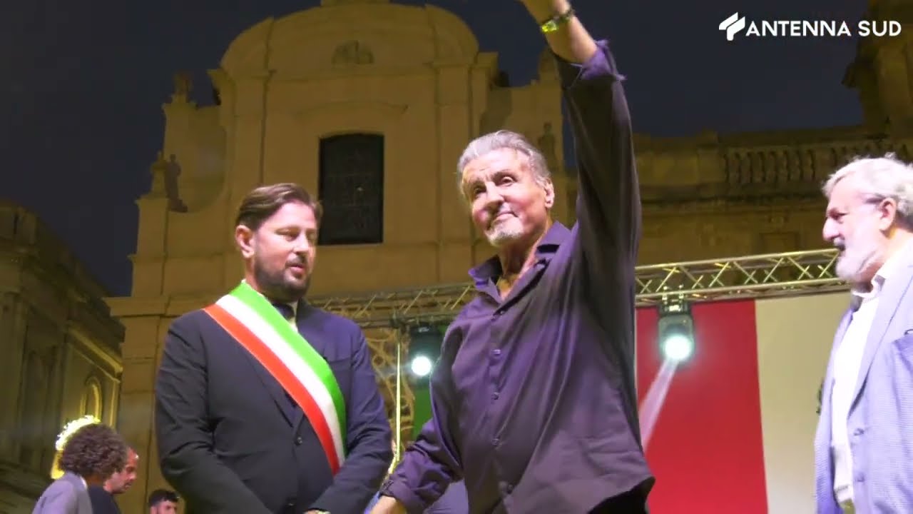6 settembre 2023 - Gioia del Colle, Sylvester Stallone riceve le chiavi della città